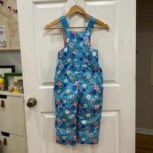 Pulse pink and blue floral snow pants